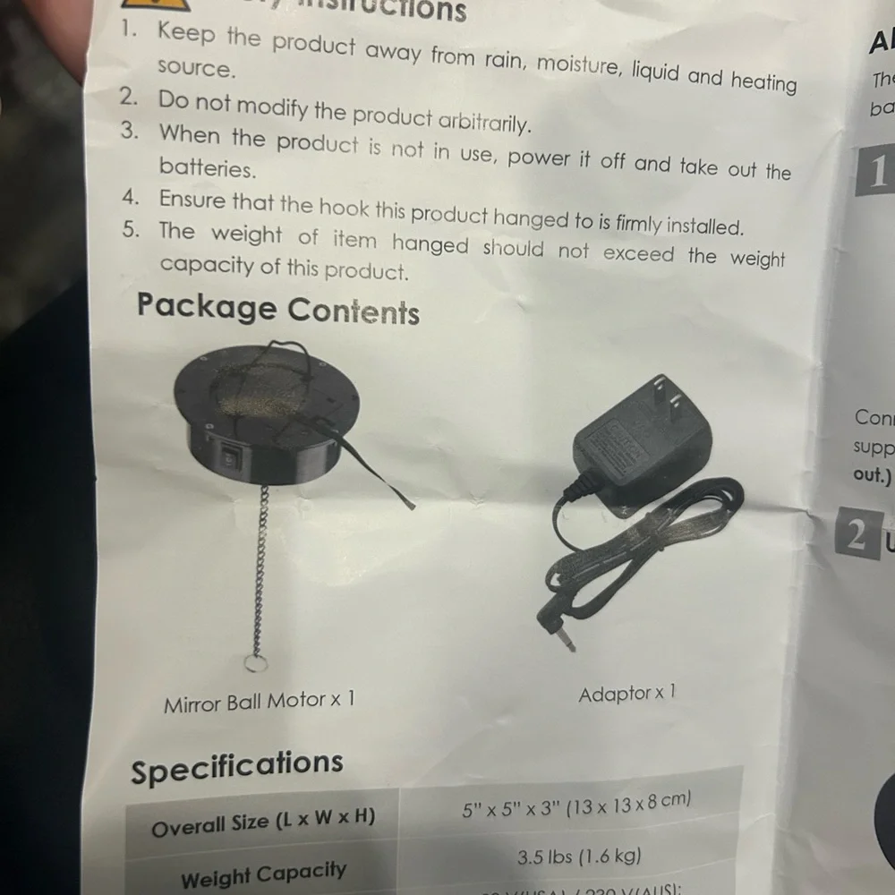 Disco Ball Party Light motor